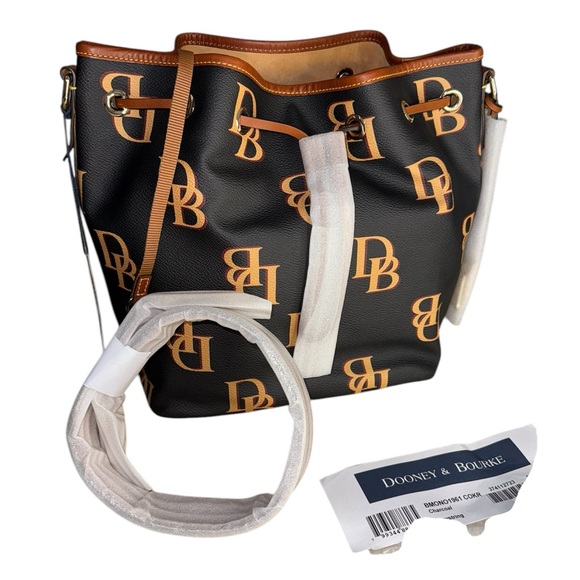 NWT Dooney & Bourke Charcoal Bucket Bag - Picture 8 of 10